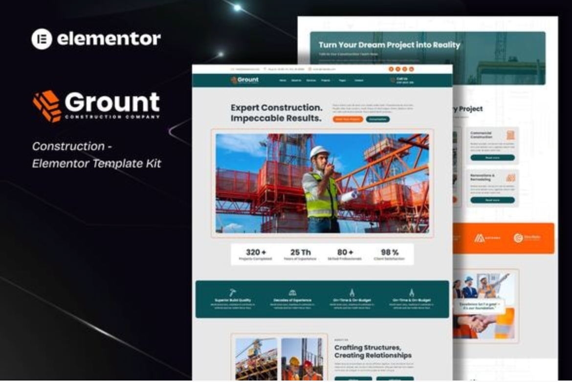 Grount - Construction Elementor Template Kit
