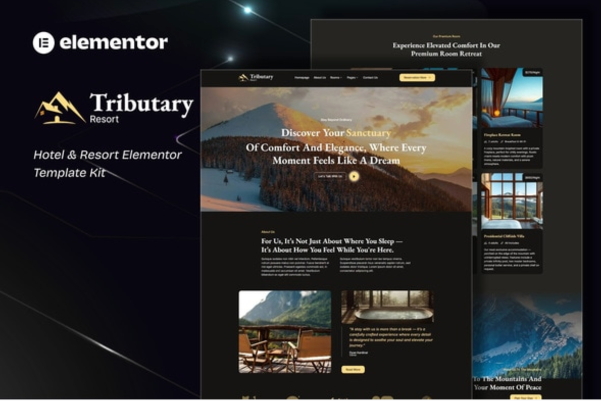 Tributary - Hotel & Resort Elementor Template Kit