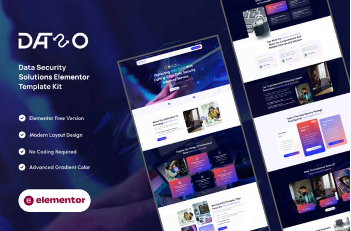 Dataso - Data Security Solutions Elementor Template Kit