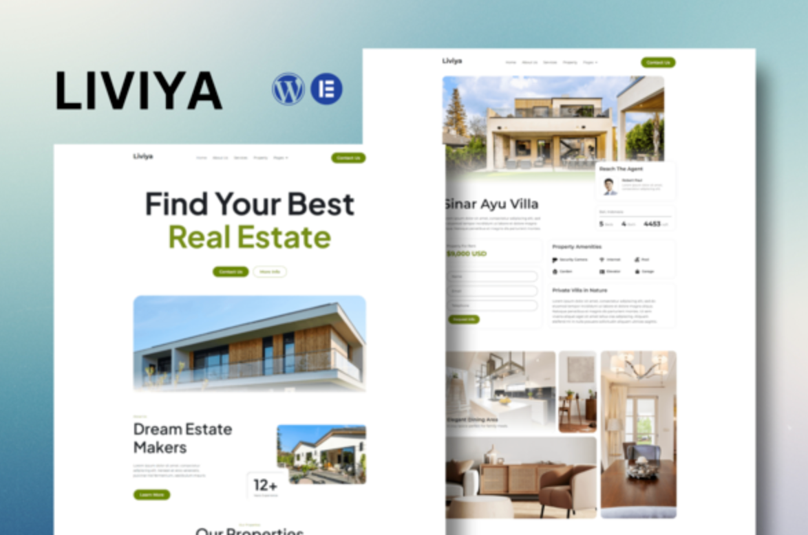 Liviya - Real Estate Elementor Template Kit