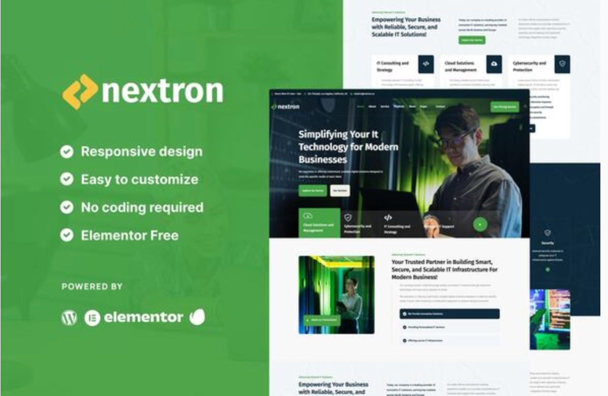 Nextron - Tech Company Elementor Template Kit