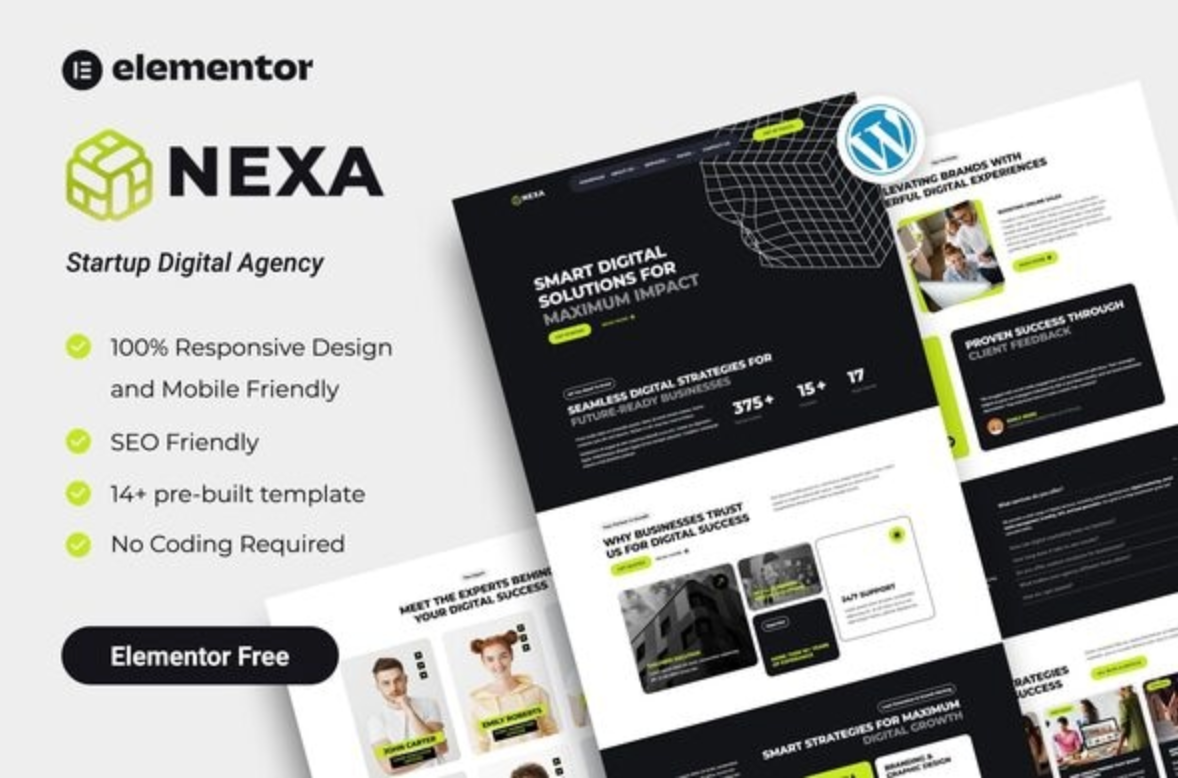 Nexa - Startup Digital Agency Elementor Template Kit