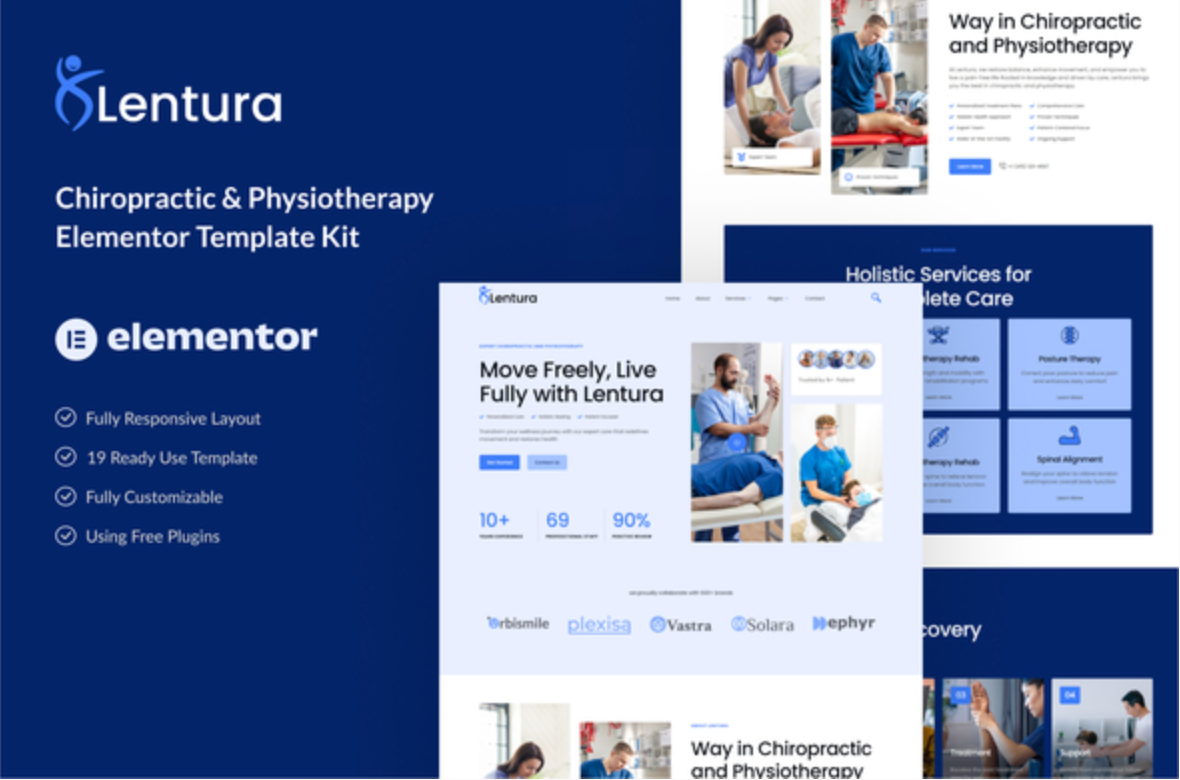 Lentura - Chiropractic & Physiotherapy Elementor Template Kit