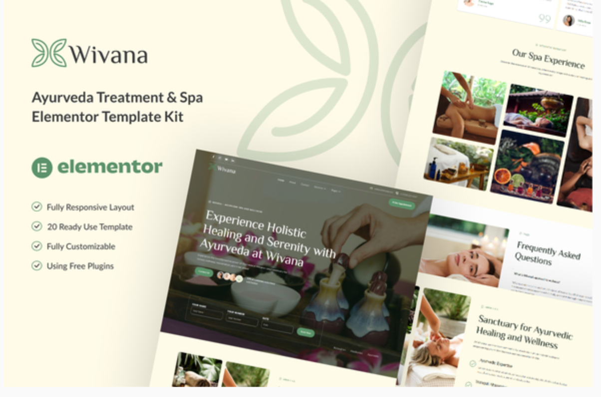 Wivana - Ayurveda Treatment & Spa Elementor Template Kit