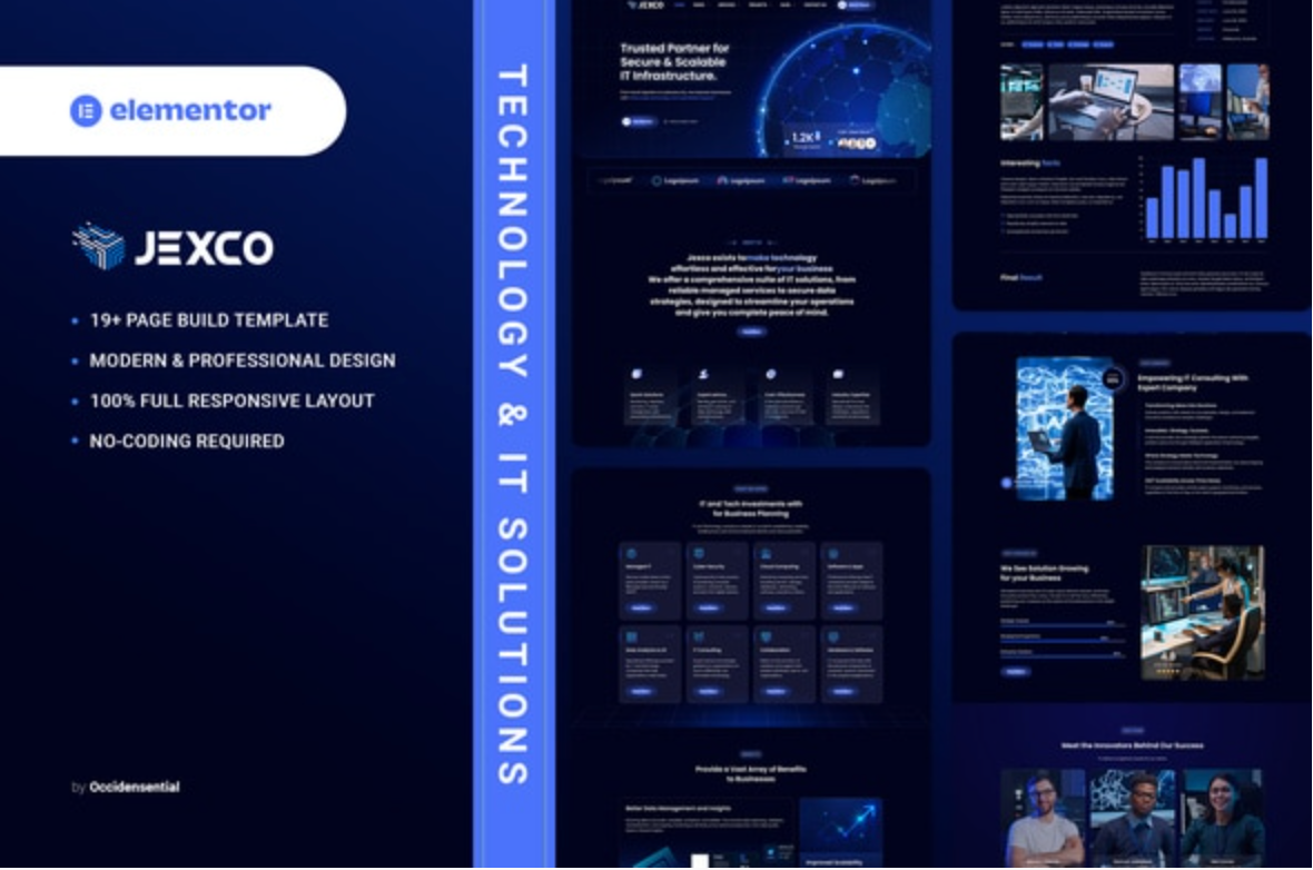 Jexco - Technology & IT Solutions Elementor Template Kit
