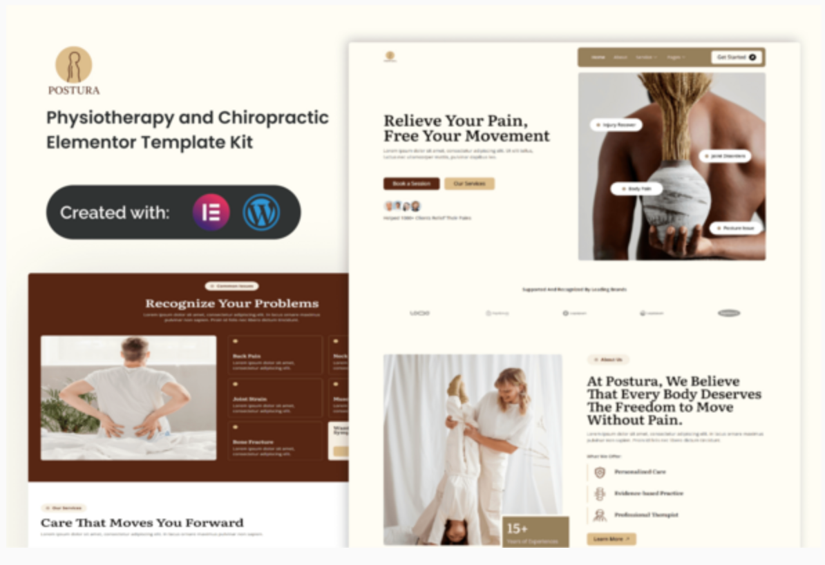 Postura - Physiotherapy & Chiropractic Elementor Template Kit