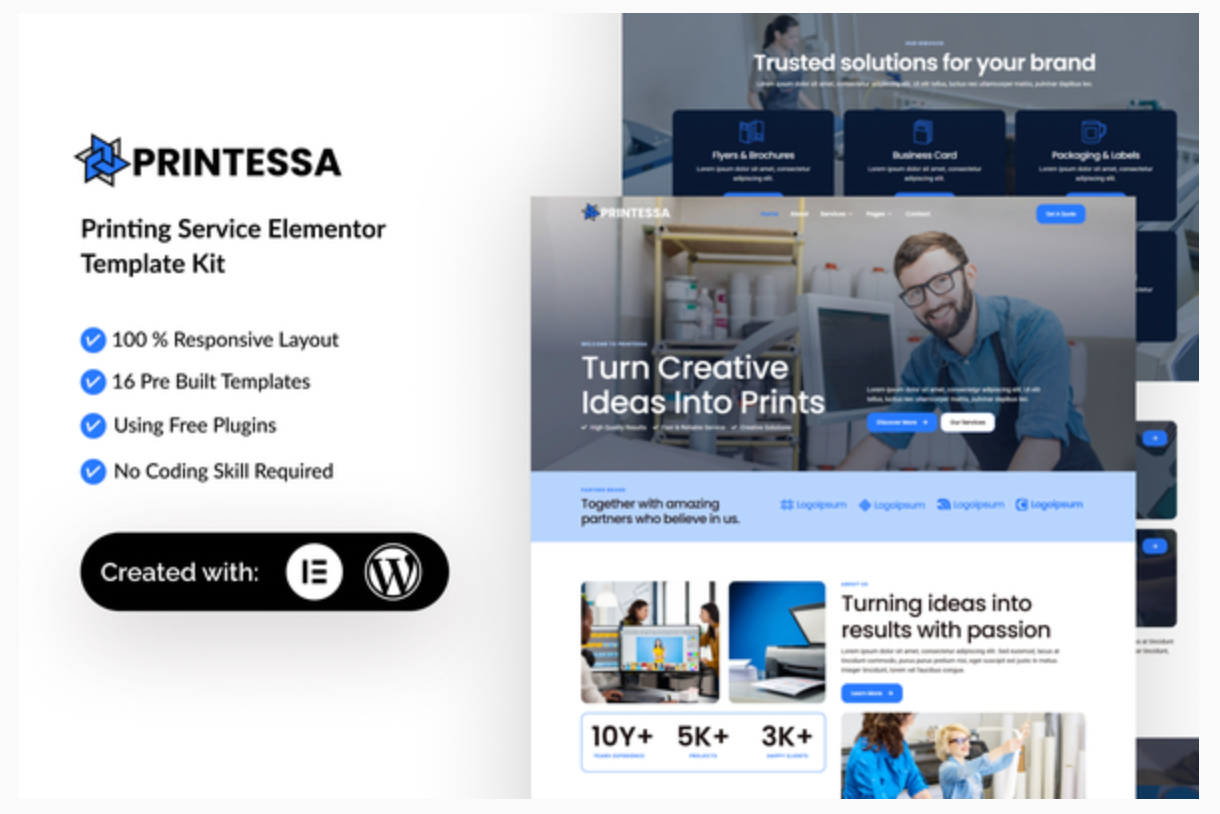 Printesa - Printing Services Elementor Template Kit