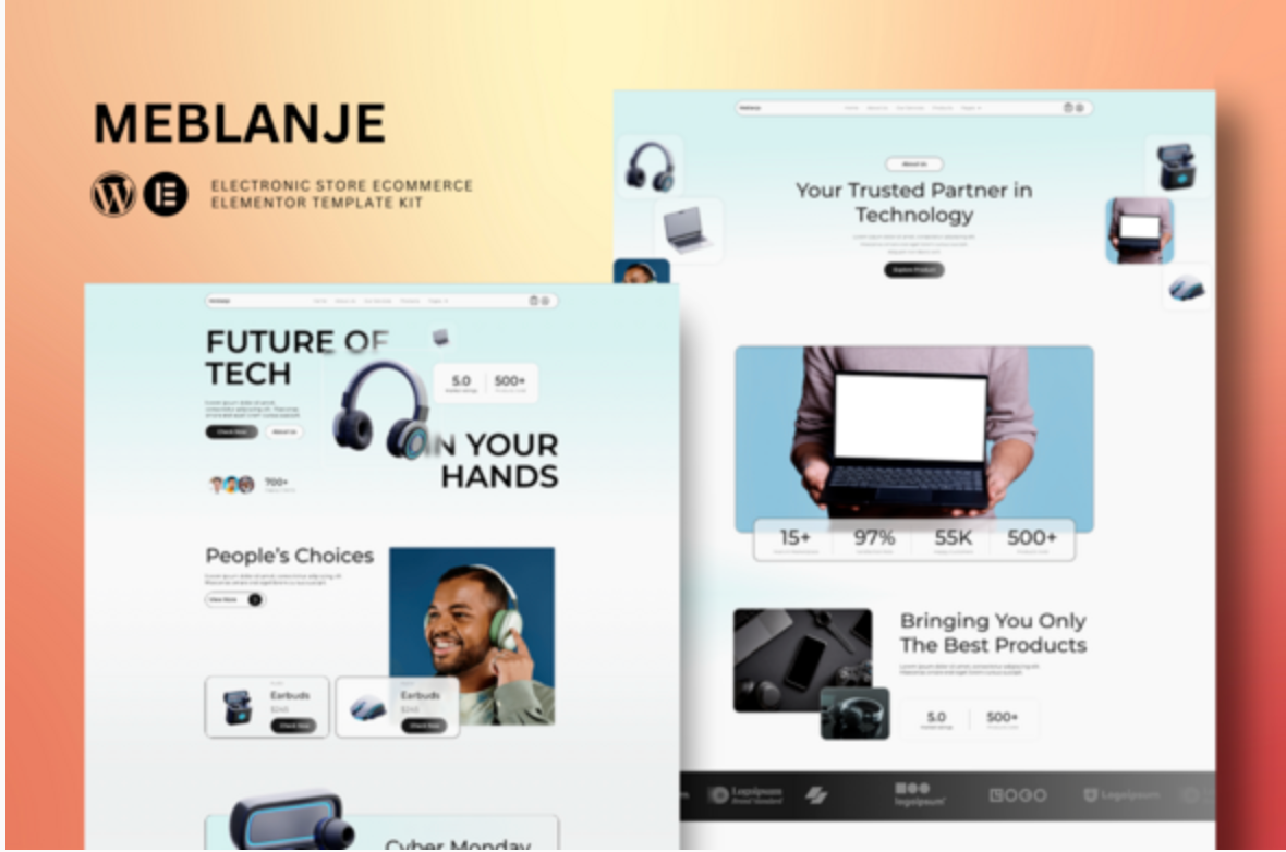 Meblanje - E-Commerce Electronics Store Elementor Template Kit