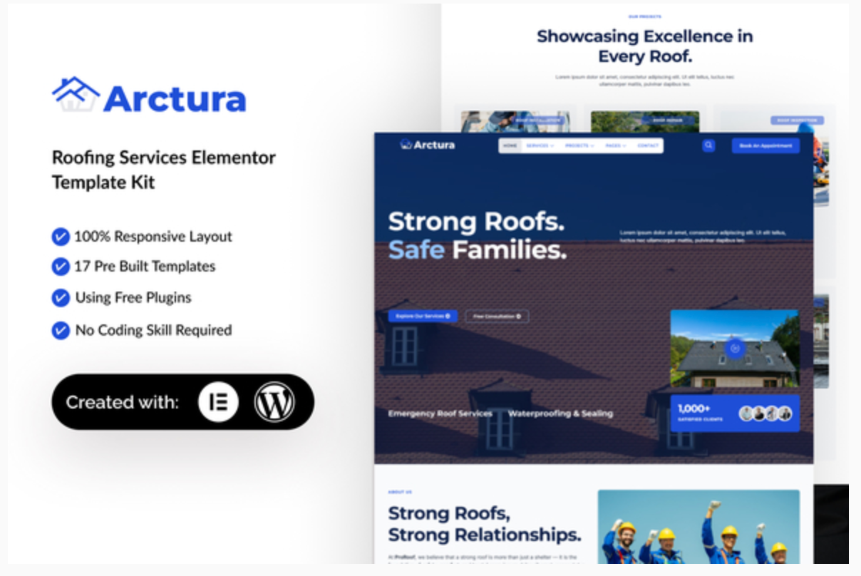Arctura - Roofing Services Elementor Template Kit
