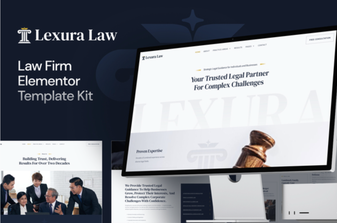 Lexura - Law Firm Elementor Template Kit