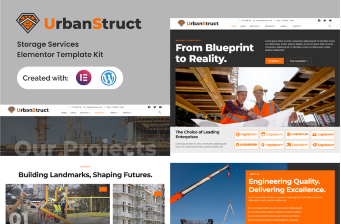 Urbastruct - Construction & Building Service Elementor Template Kit