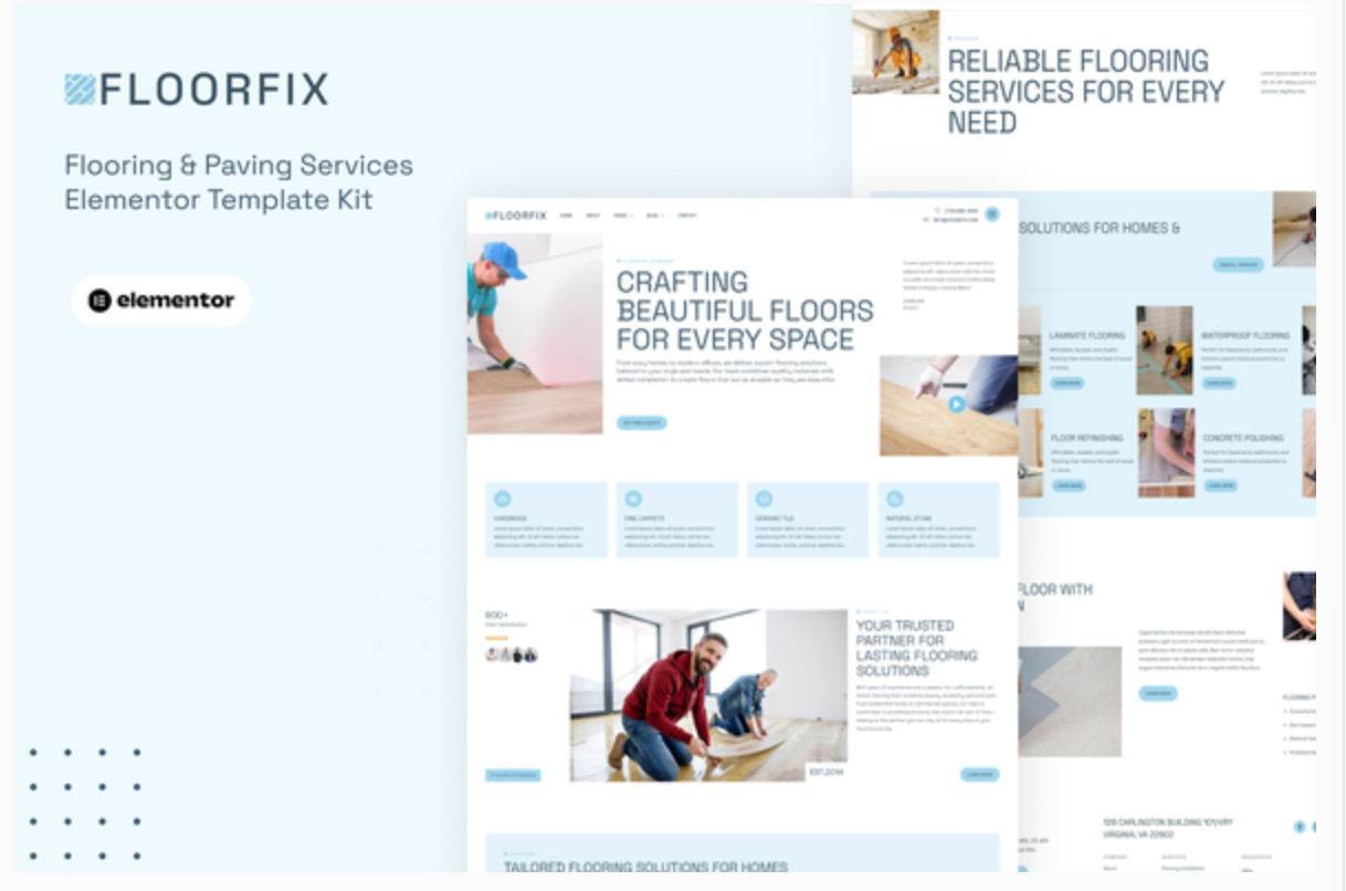 Floorfix - Paving & Flooring Services Elementor Pro Template Kit