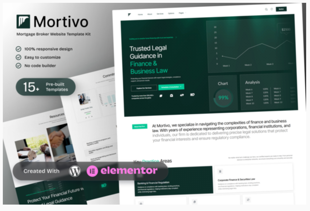 Mortivo - Mortgage Broker Elementor Template Kit