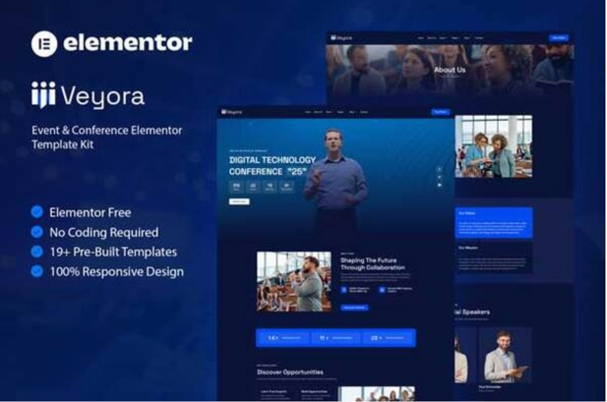 Veyora - Event & Conference Elementor Template Kit