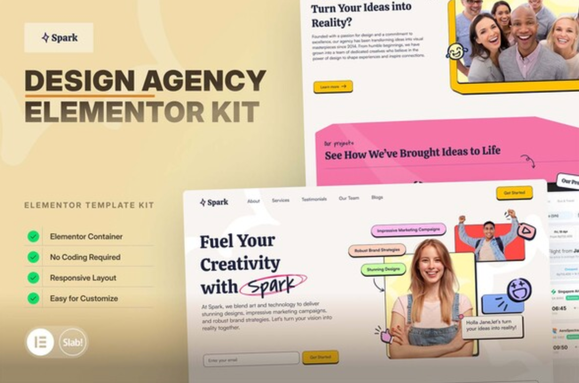 Spark - Design Agency Elementor Pro Template Kit