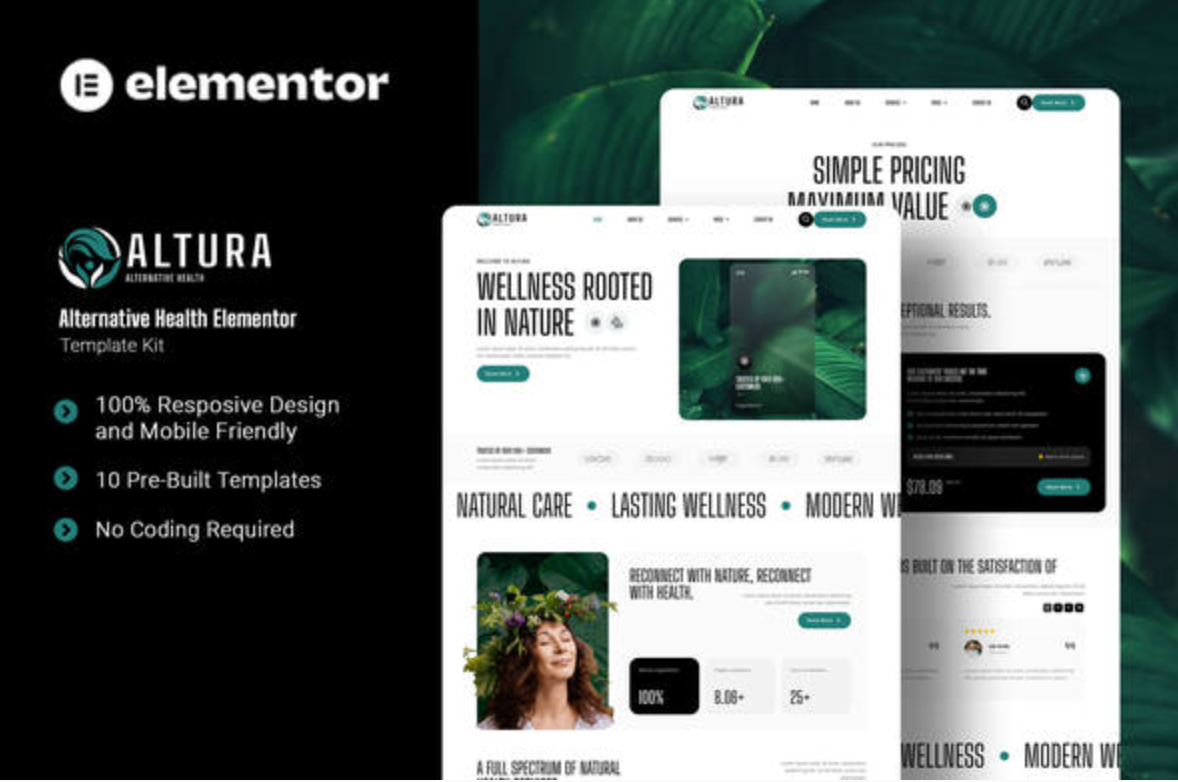 Altura - Alternative Health Elementor Template Kit