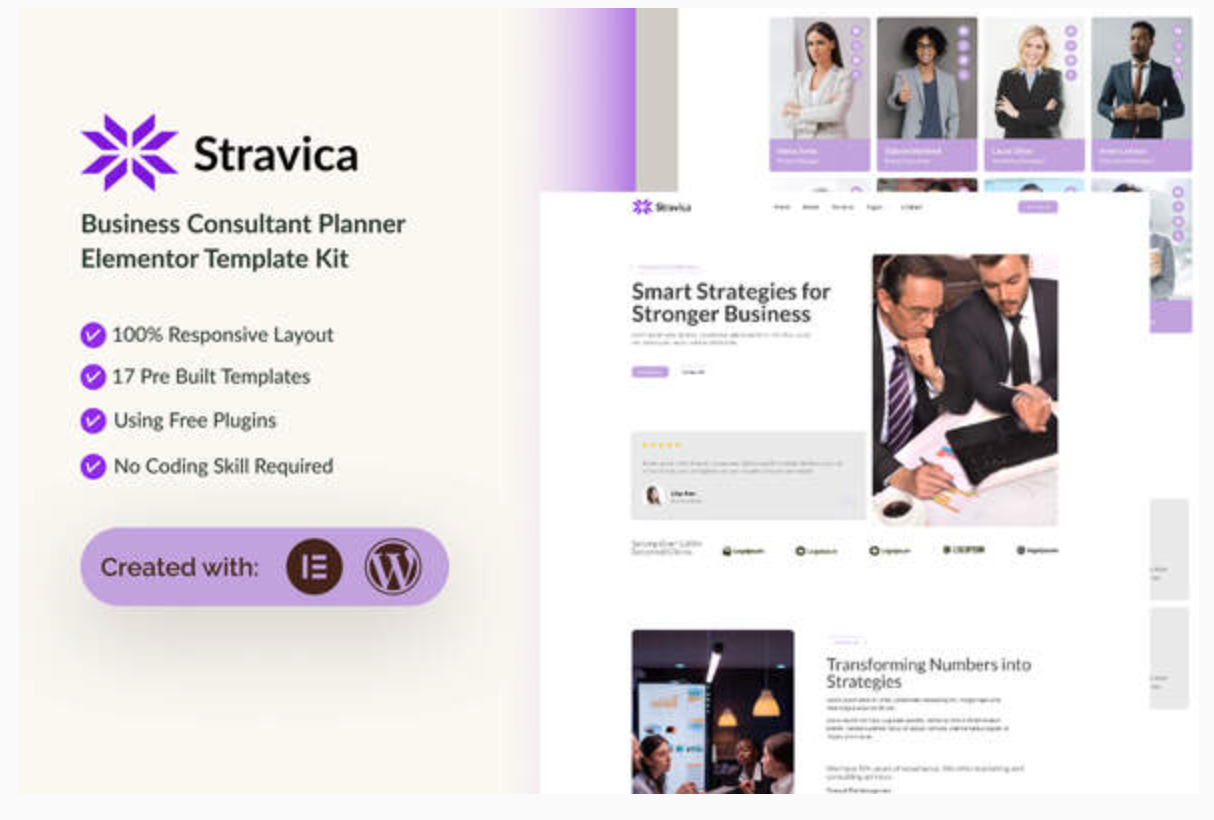Stravica - Business Consultant Elementor Template Kit