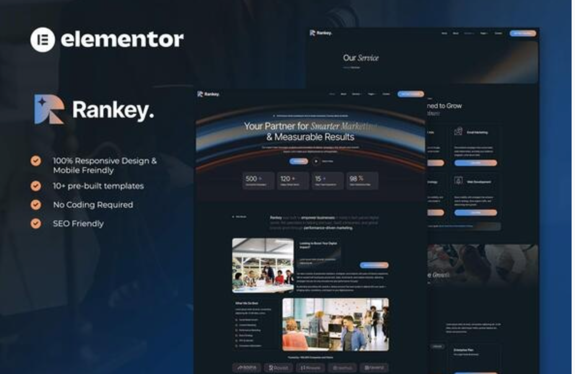 Rankey - Digital Marketing Agency Elementor Template Kit