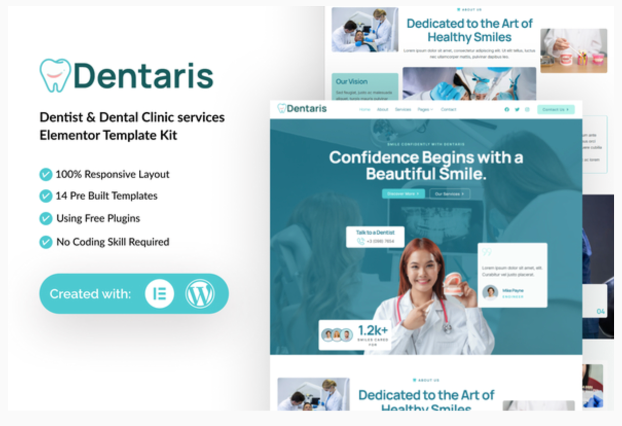 Dentaris - Dentis & Dental Clinic Service Elementor Template Kit