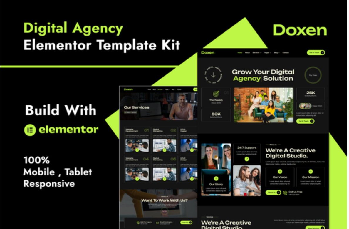 Doxen - Digital Agency Elementor Template Kit