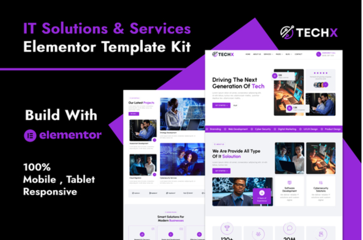 TechX - IT Solutions & Services Company Elementor Template Kit