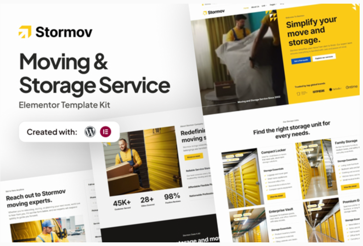 Stormov - Moving & Storage Service Elementor Template Kit