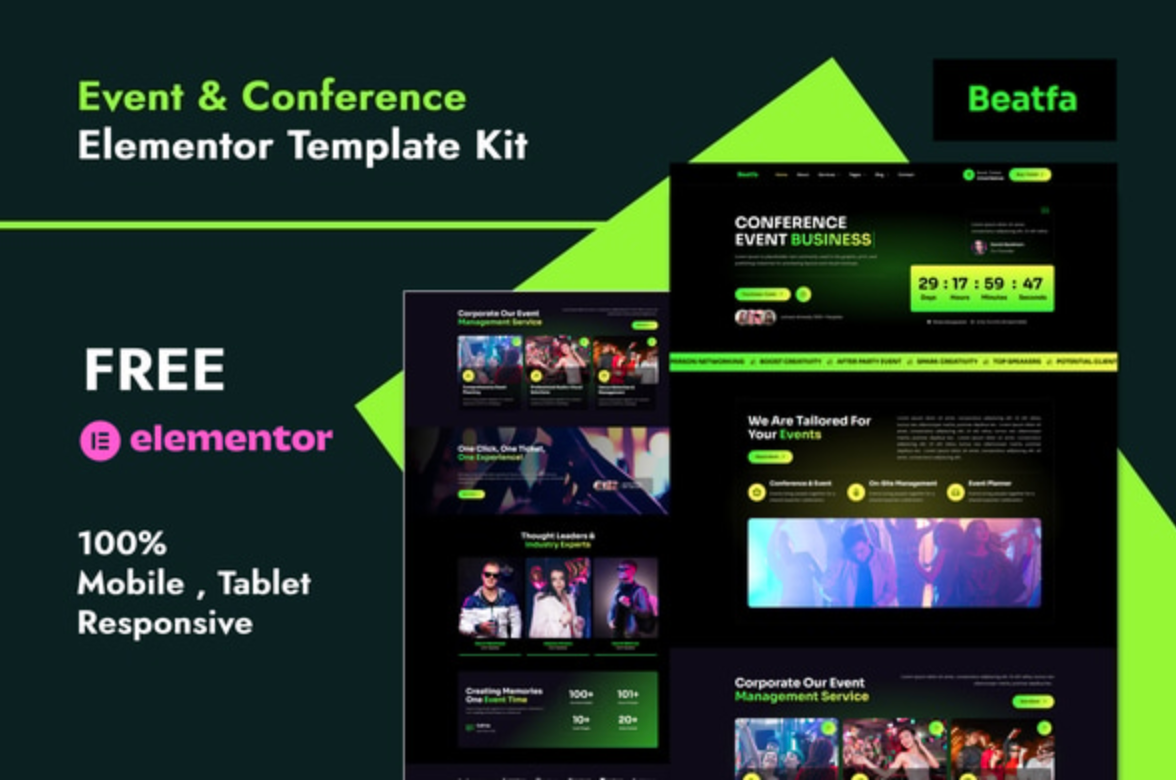 Beatfa - Event & Conference Elementor Template Kit