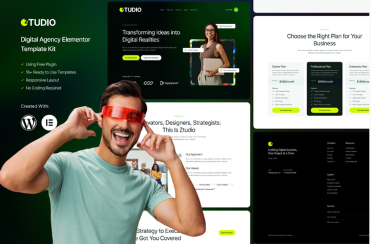 Ztudio - Digital Agency Elementor Template Kit