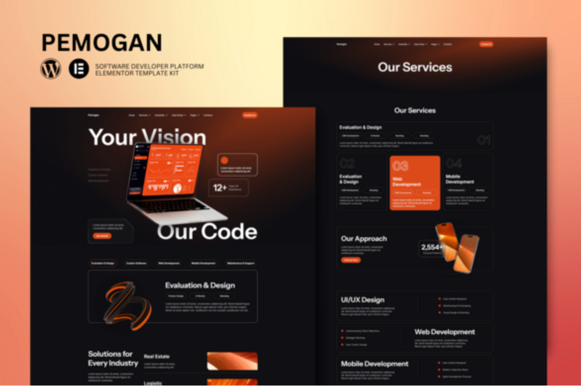Pemogan - Software Development & IT Solutions Elementor Template Kit