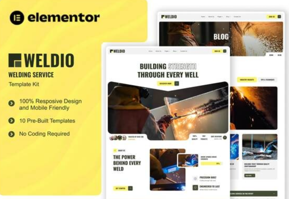 Weldio - Welding Service Elementor Template Kit