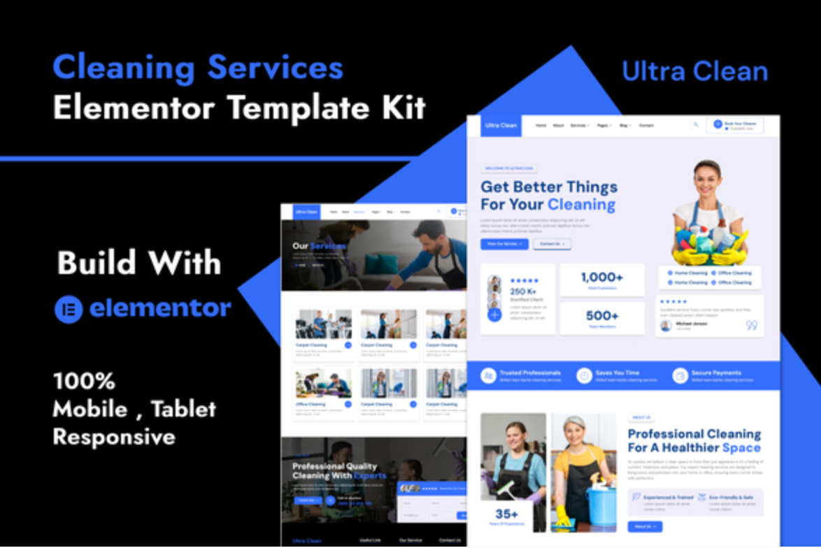 Ultraclean - Cleaning Services Elementor Template Kit