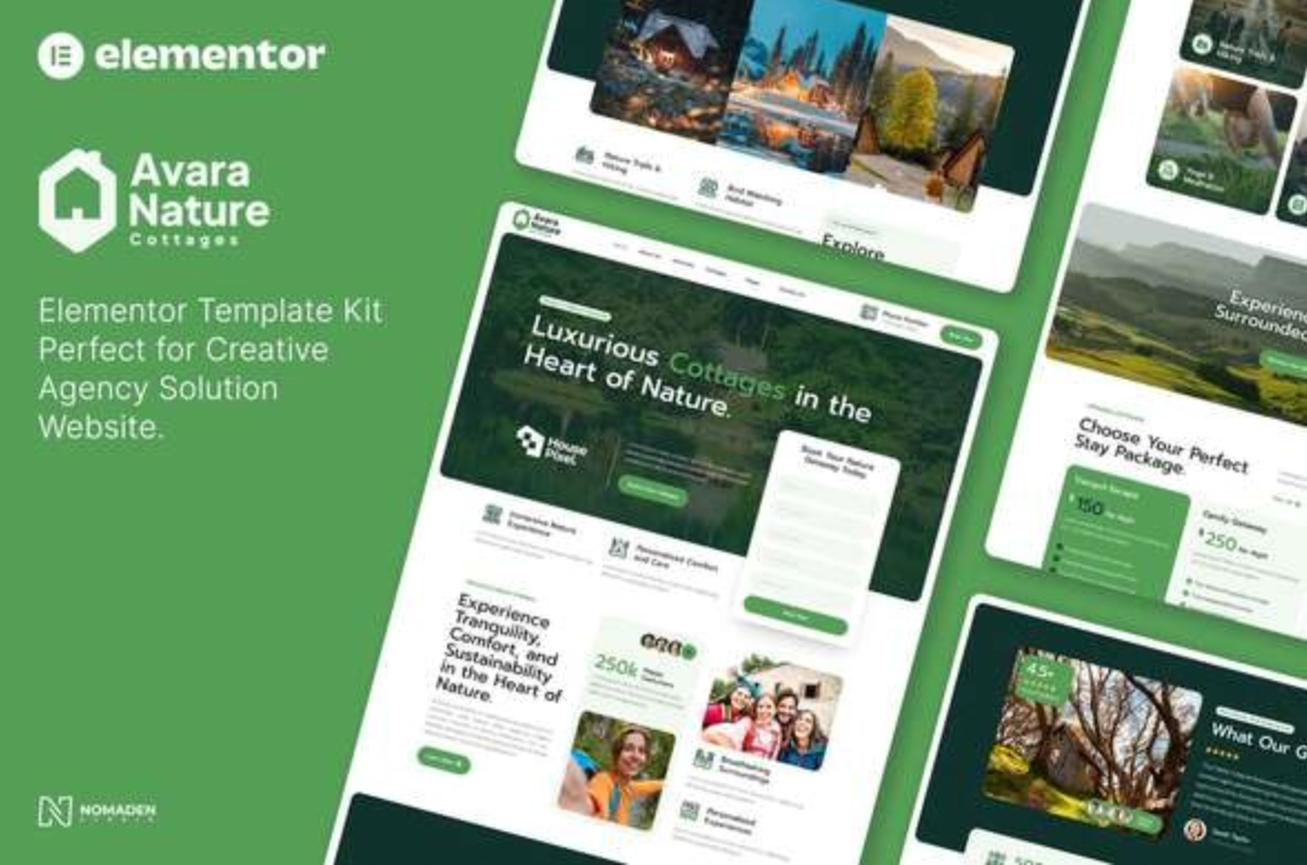 Avara - Nature Cottages Elementor Template Kit