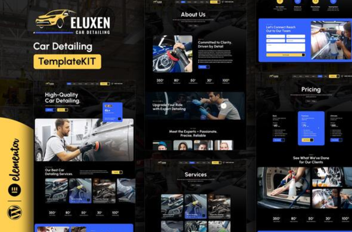 Eluxen - Car Detailing Services Elementor Template Kit
