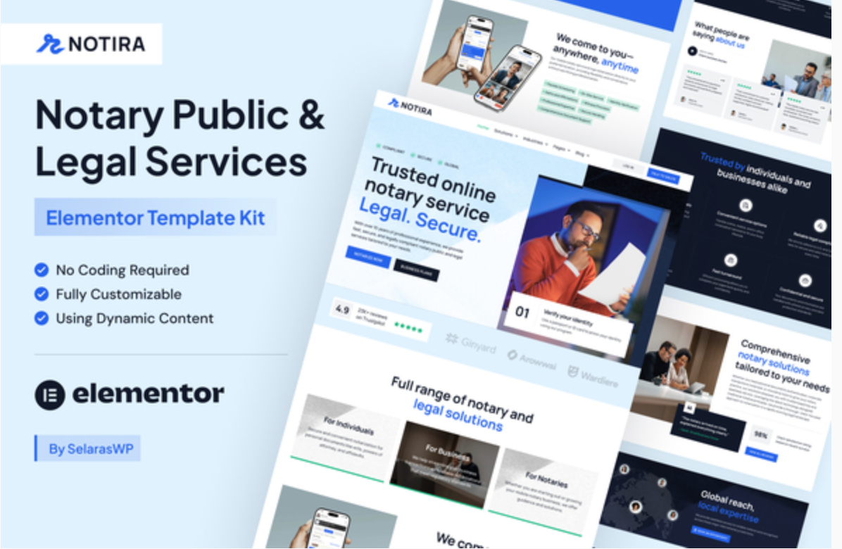 Notira - Notary Public & Legal Services Elementor Pro Template Kit
