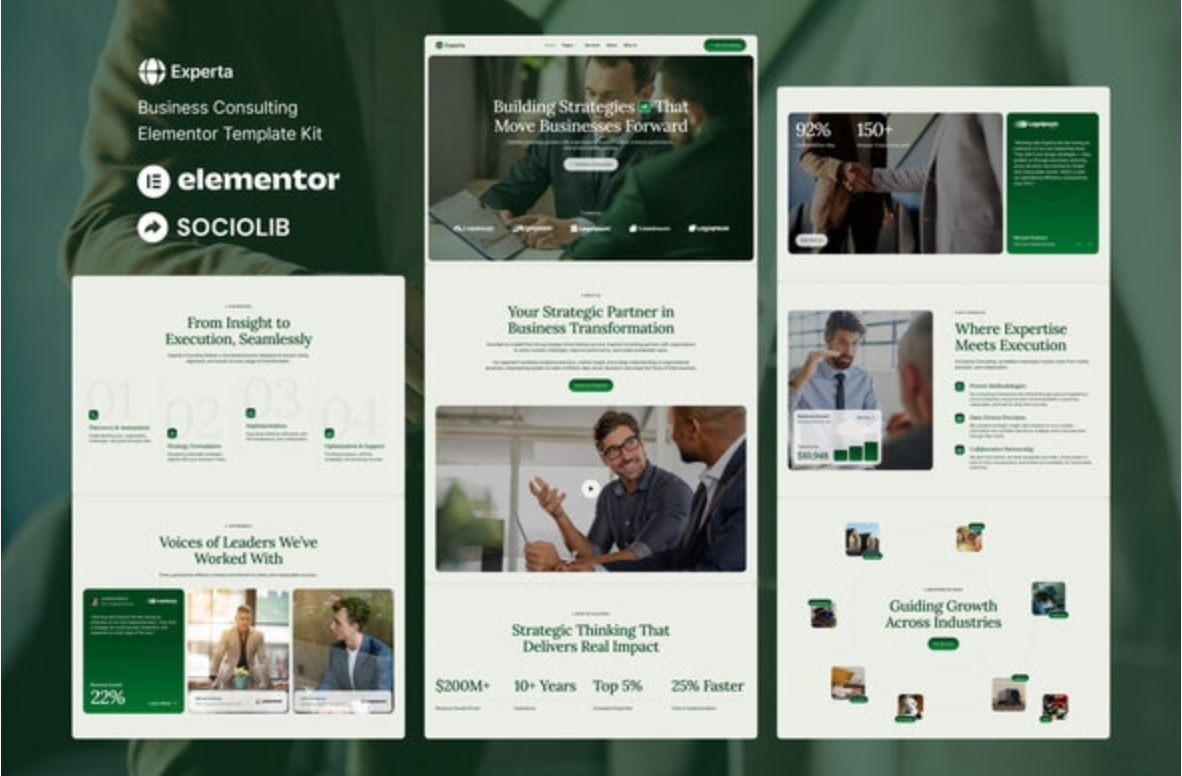 Experta - Business Consulting Elementor Template Kit