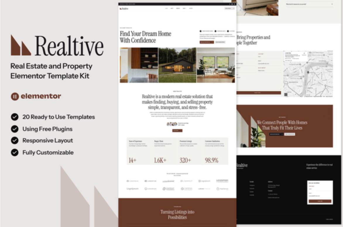 Realtive - Real Estate & Property Elementor Template Kit