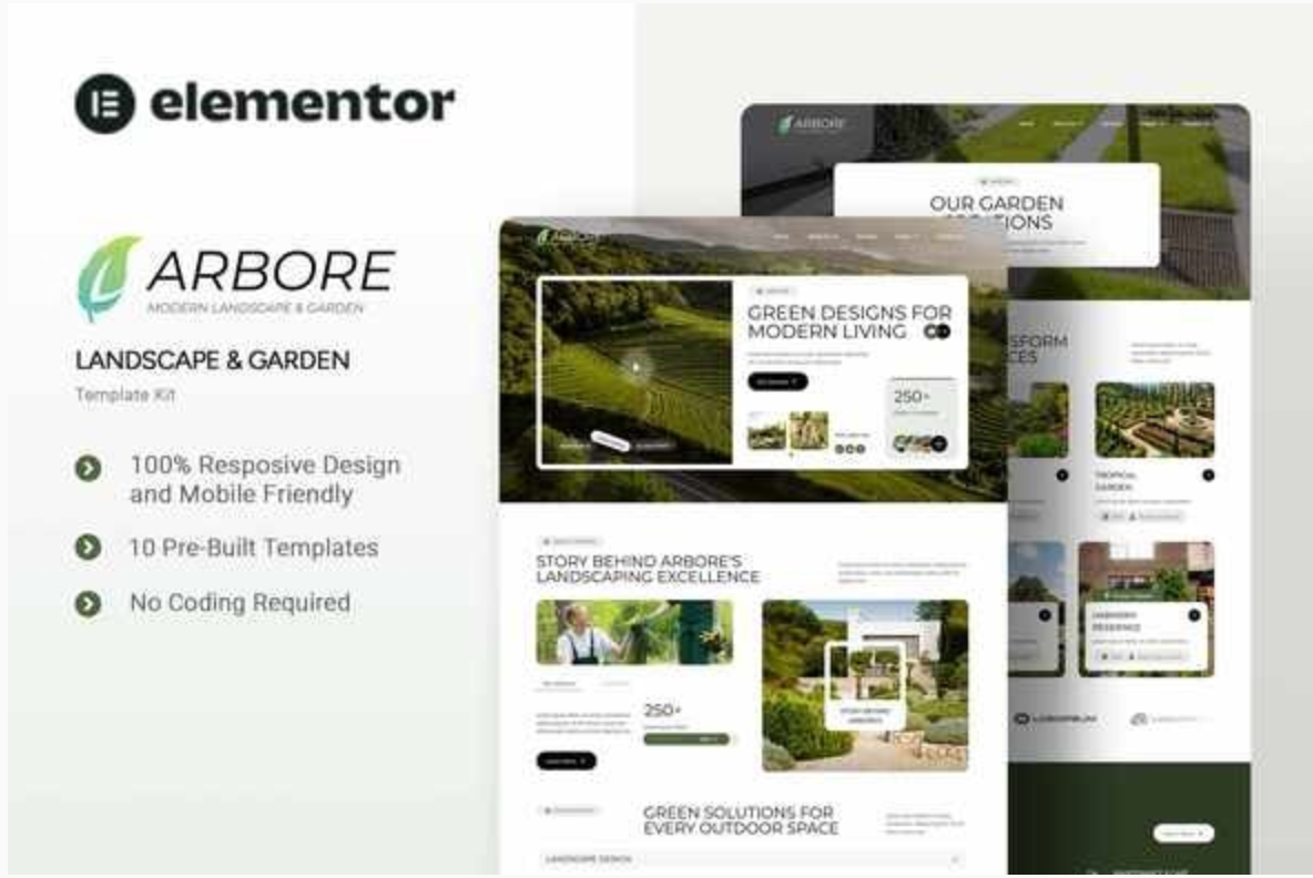 Arbore - Landscape & Garden Elementor Template Kit