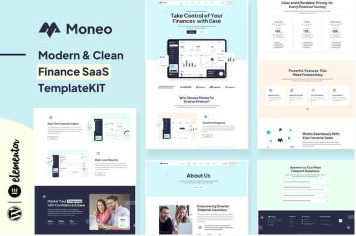 Moneo - Finance Management Elementor Template Kit