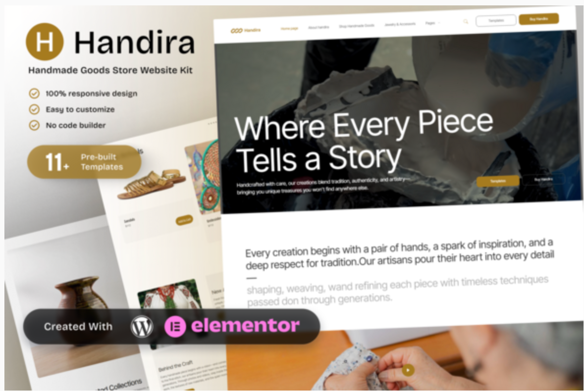 Handira - Handmade Goods Elementor Template Kit