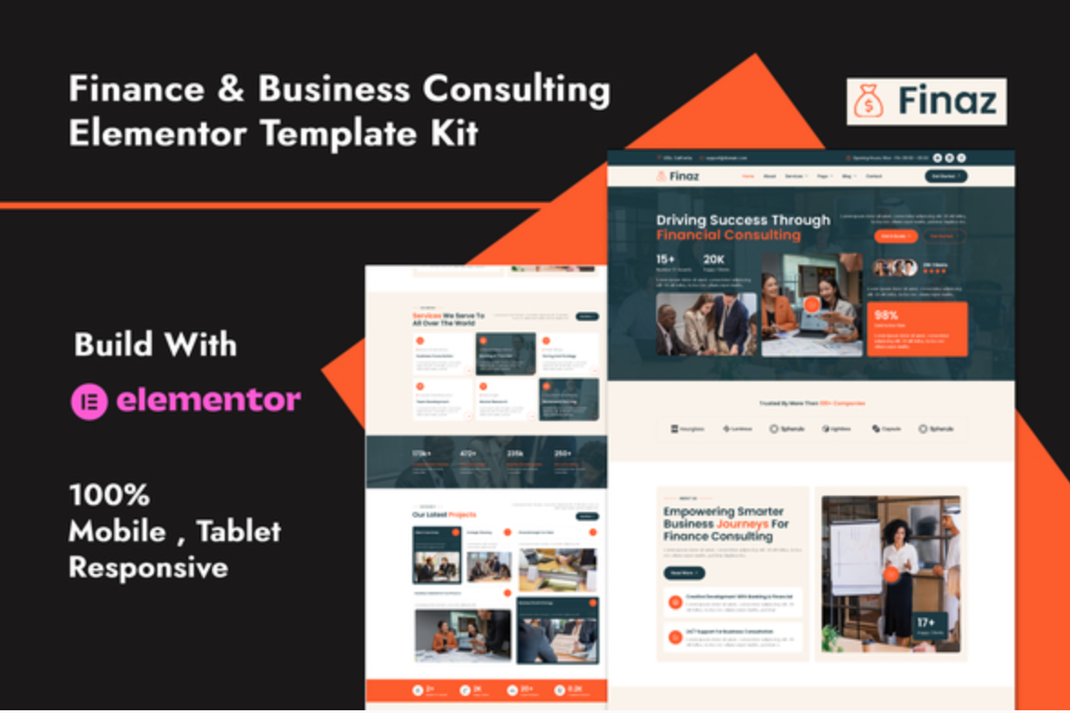Finaz - Finance & Business Consulting Elementor Template Kit
