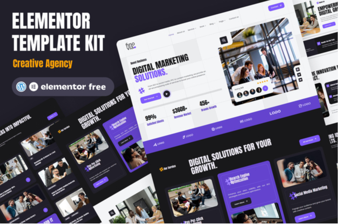 Finovia - Digital Marketing Agency Elementor Kit