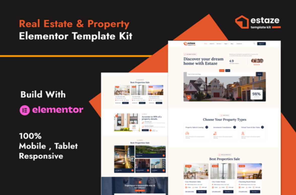Estaze - Real Estate & Property Elementor Template Kit