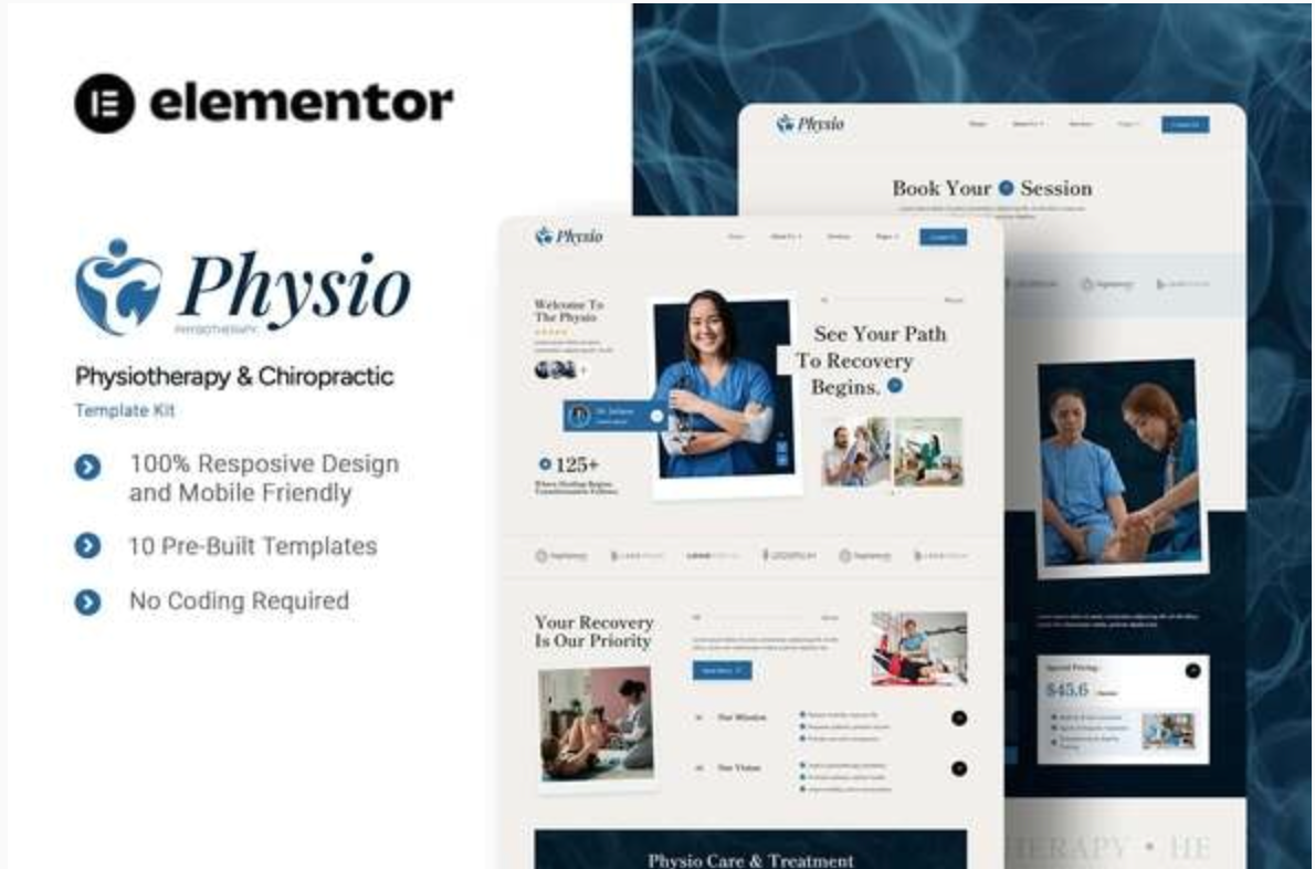 Physio - Physiotherapy & Chiropractic Elementor Template Kit
