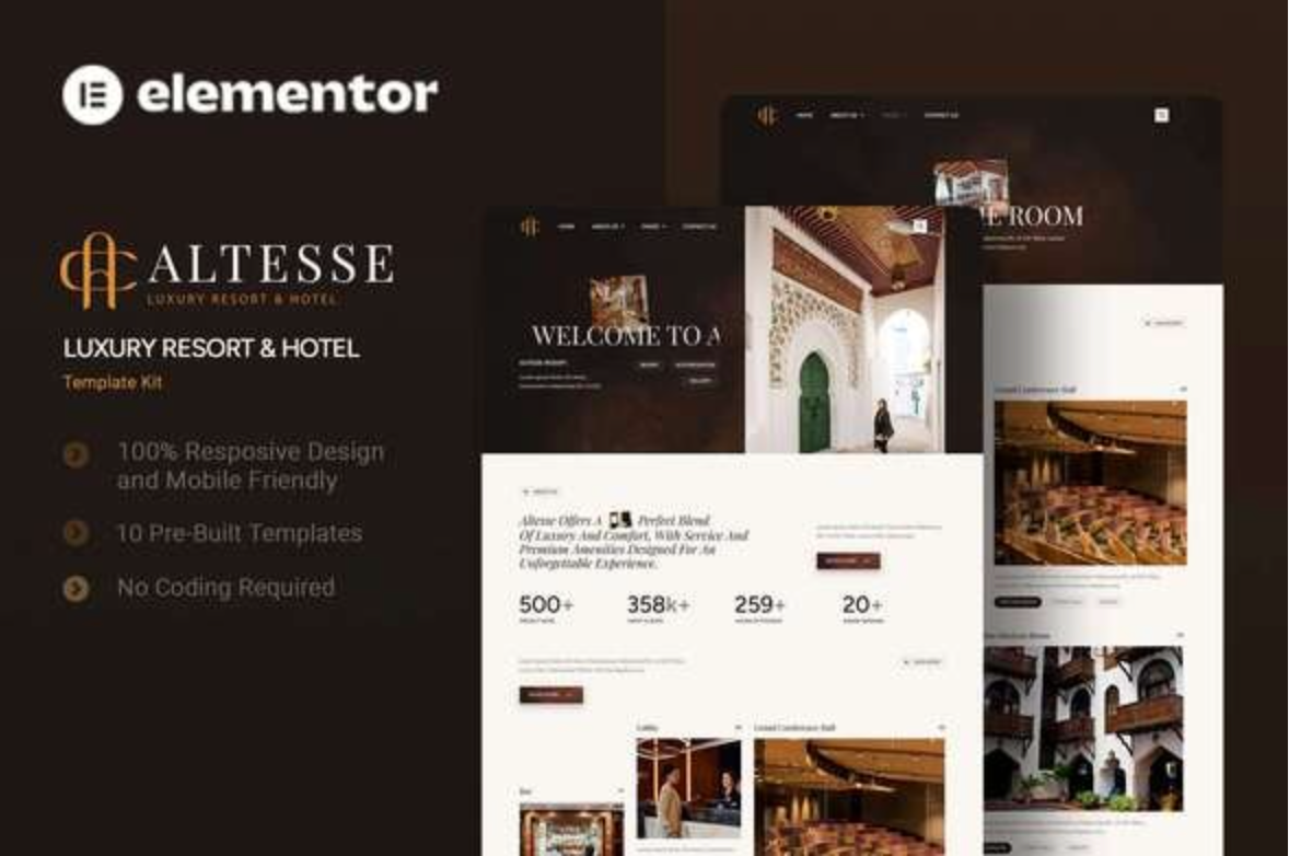 Altesse - Luxury Resort & Hotel Elementor Template Kit