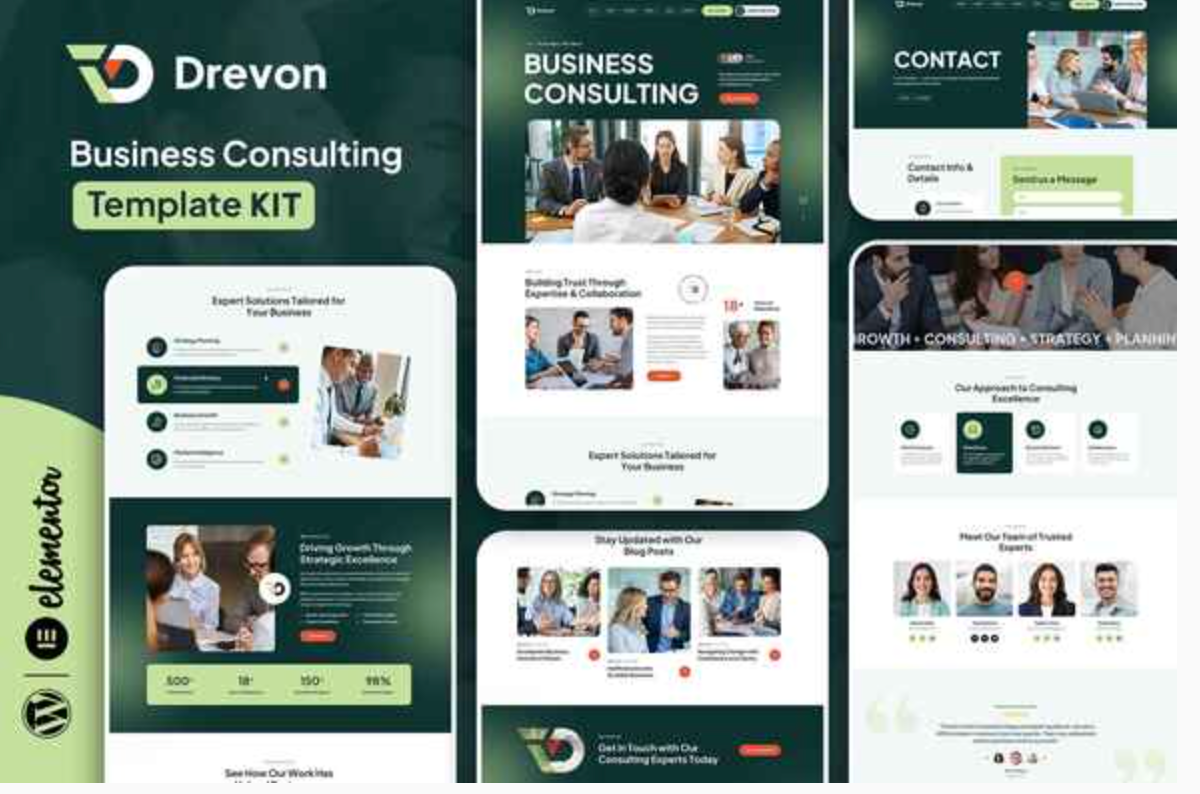 Drevon - Business Consulting Elementor Template Kit