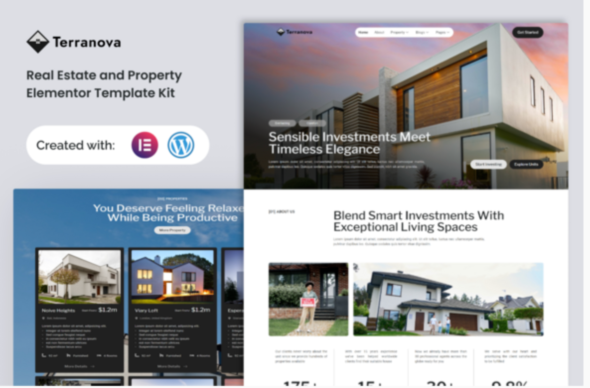 Terranova - Real Estate and Property Elementor Template Kit