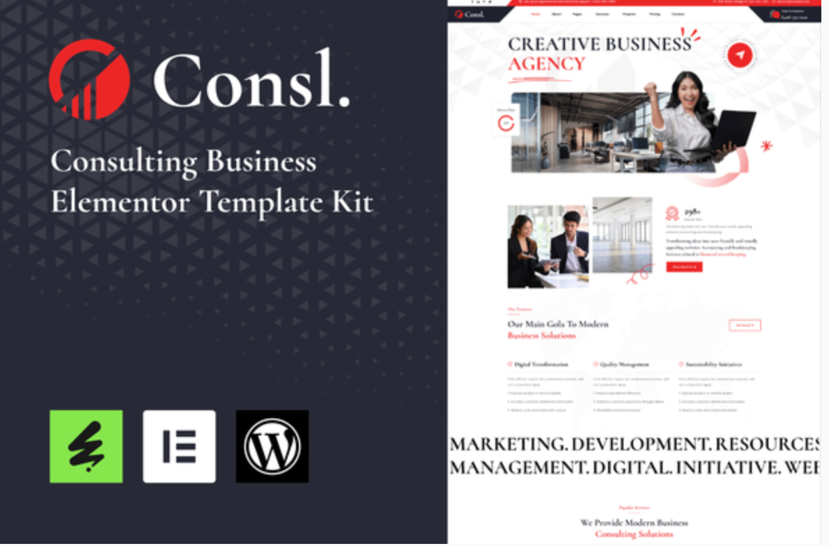 Consl - Consulting Business Elementor Template Kit
