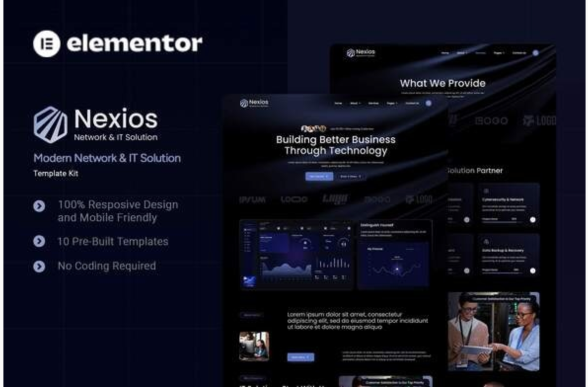 Nexios - Modern Network & IT Solution Elementor Template Kit