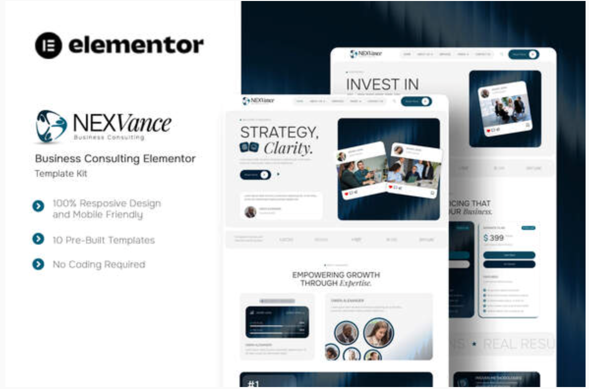 Nexvance - Business Consulting Elementor Template Kit