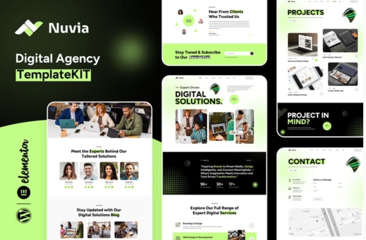 Nuvia - Digital Agency Elementor Template Kit